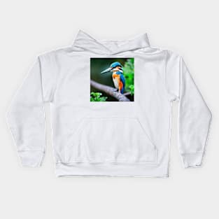 Kingfisher bird Kids Hoodie